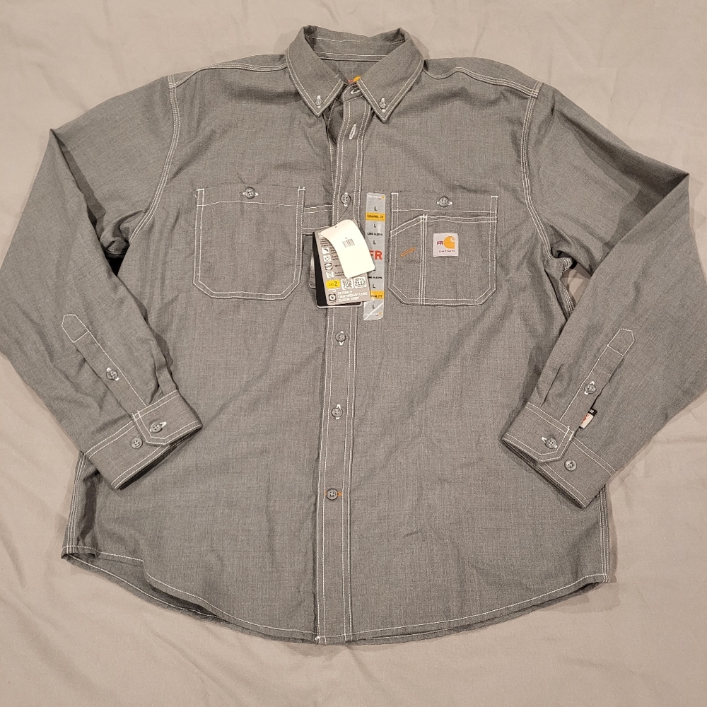 Carhartt Force Flame Resistant Button-Up Shirt L Men's